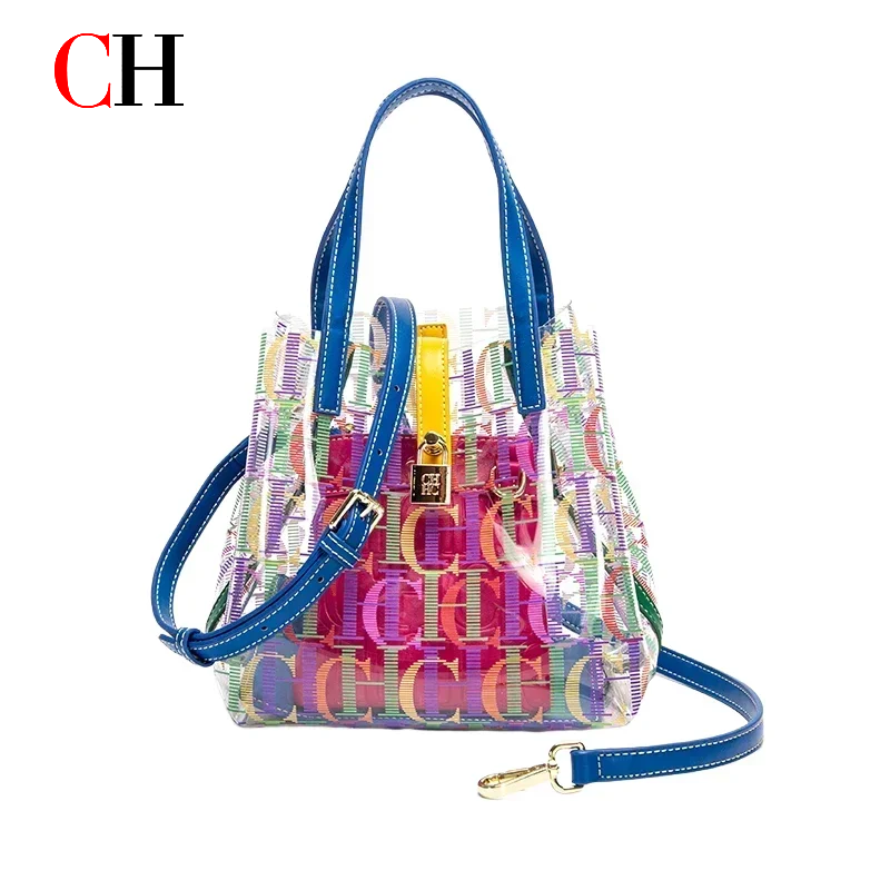 Women'S Bags Handbags - กระเป๋าโท้ท PVC ใส สำหรับผู้หญิง ลายตัวอักษรสีสันสดใส กระเป๋าสะพายข้างมินิ