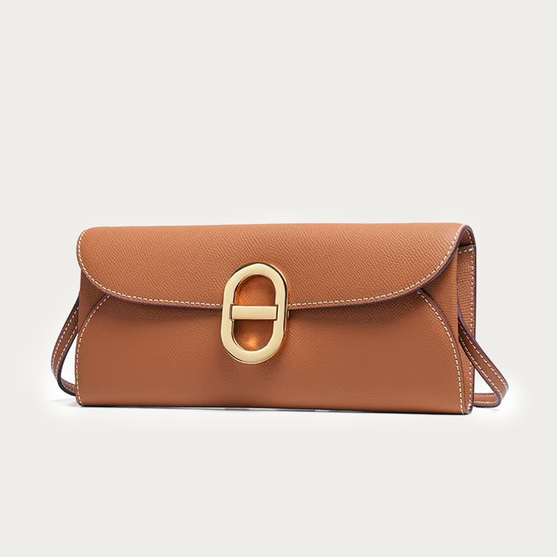 Women Bags On Sale - กระเป๋าสตางค์ WOC หนังแท้ ดีไซน์จมูกหมู สำหรับผู้หญิง กระเป๋าคลัตช์หนังวัวลายปาล์ม