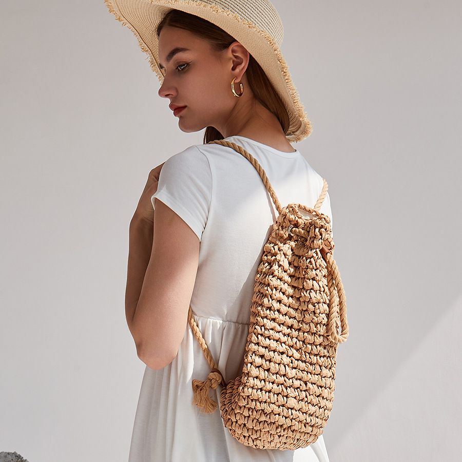 กระเป๋าสะพายไหล่ชายหาดแบบเชือก - Women'S Raffia Bags บทวิจารณ์และราคา